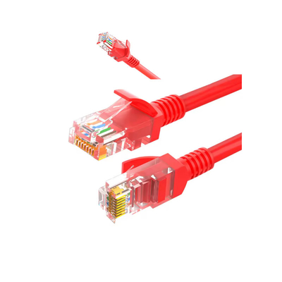Kabel patch jaringan UL bersertifikat Cat6 dengan tes kontinuitas 100% Perunggu kosong berlapis emas 24AWG UL/ETL/CE/FCC