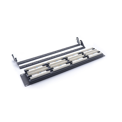 1U Metal RJ45 Patch Panel Untuk Rack Mountable Cat5e/Cat6/Cat6a/Cat7 Ethernet Connections