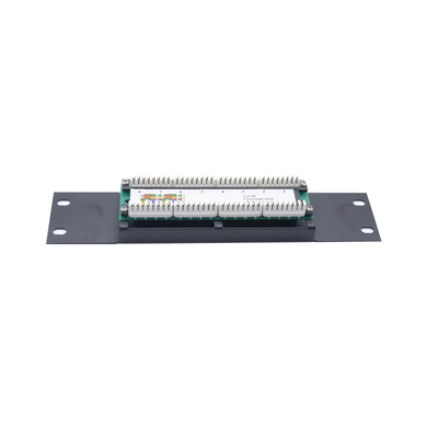 Black 1U 2U Metal Pre Terminated Ethernet Patch Panel dengan Manajemen Kabel