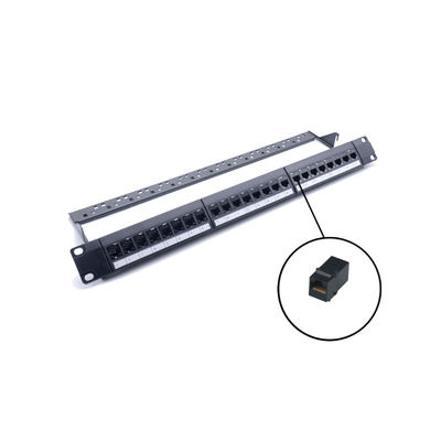 RJ45 Ethernet Patch Panel dengan 110/Krone IDC Termination untuk Kabel Cat5e/Cat6/Cat6a/Cat7 dalam Desain Rack-mountable 1U/2U
