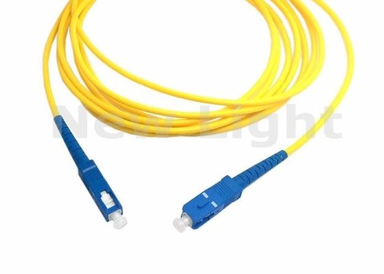 3 Meter SC ke SC Fiber Patch Cord Simplex Single Mode Fiber Jumper untuk Jaringan
