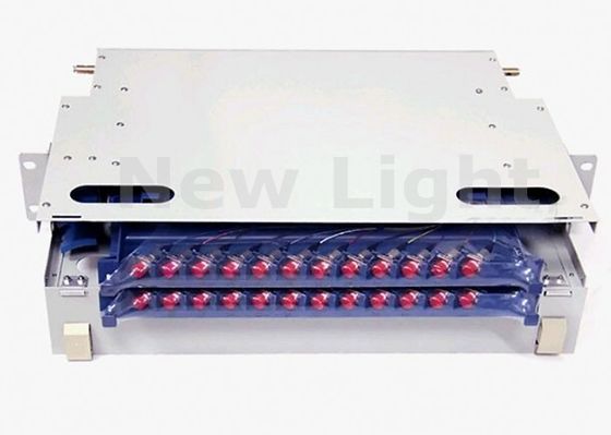 19 Inci 24 Port ODF Optical Distribution Frame Fiber Optic Patch Panel untuk Aplikasi FTTX/FTTH