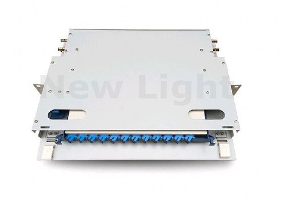 19 Inch ODF Optical Fiber Distribution Frame 12 Port Core dengan ukuran standar untuk aplikasi CATV dan FTTH