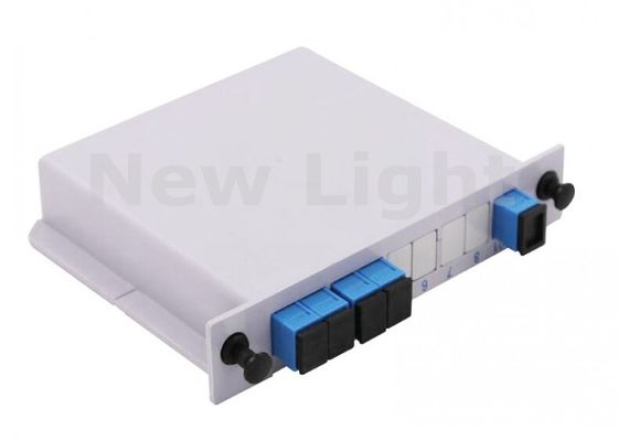 Kotak Splitter Fiber Optik Tipe Pandu Gelombang Planar dengan Splitter PLC 1x4 dan Konektor SC UPC
