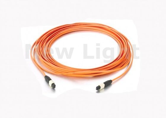 12 Core Multimode MPO MTP Kabel dengan LSZH Jacket untuk High-Density Fiber Optic Aplikasi
