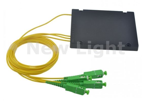 1x3 PLC Fiber Optic Splitter Mode Tunggal dengan SC APC Connector untuk Aplikasi FTTH