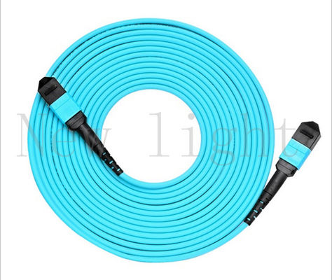 Low Insertion Loss ≤0.35dB High Density 12 Core MPO Fiber Cable untuk penyebaran cepat di pusat data