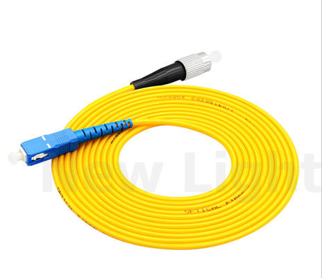 Kabel Patch Fiber Optik FC-SC Single Mode dengan Diameter 3.0mm dan Kerugian Sisipan Rendah