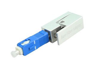 SC Bare Fiber Optic Adapter Untuk Fiber Optik Patch Cord Pigtail ROHS Kepatuhan