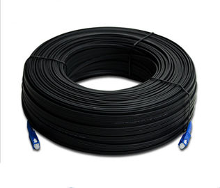 Kabel FTTH Serat Optik Patch / Kabel Jatuhkan Kabel SC SC Connector Outdoor
