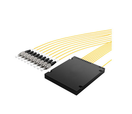CE bersertifikat Single Mode Fiber Optic Splitter 1x16 dengan SC APC Connector untuk Sistem Telekomunikasi