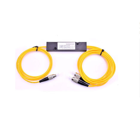 Daya tahan 1x2 PLC Splitter Mini FC/UPC Fiber Optic Coupler Splitter dengan 5 tahun garansi untuk kotak distribusi