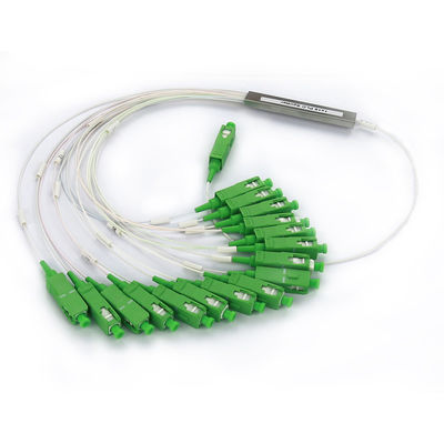 Stainless Mini Single Mode Fiber Optic Splitter dengan 1x16/32 SC APC Konektor untuk Keandalan Tinggi