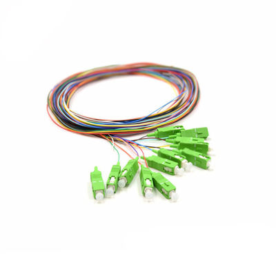SC/APC Fiber Optic Pigtail dengan Diameter 0,9mm dan Kabel Jumper Fiber Optic 12 Warna