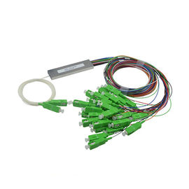 Mini Coupler 2 X 8 SC / APC Kabel Serat Optik Splitter WDM 1.5M Untuk Kotak FTTH