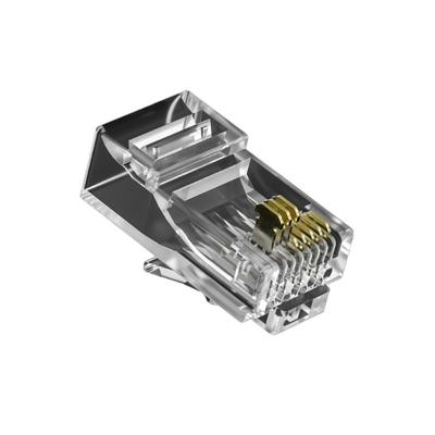 Konektor jaringan premium CAT6/CAT7 - Pin berlapis emas, Fluke Disetujui