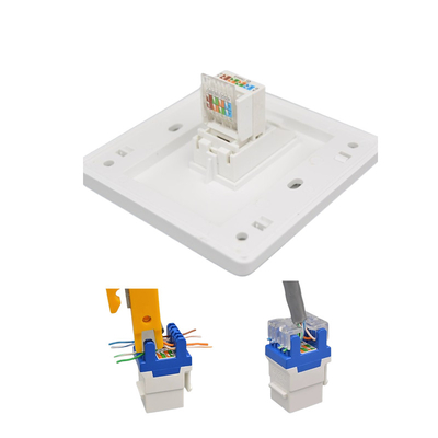 110-240V CAT5 CAT6 CAT7 Soket Multi Fungsi Wall Plate Switch Putih/ Hitam