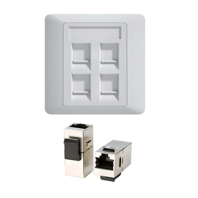 CAT7 Keystone Socket 10Gbps - Slim Profile for Data Centers (UL 94V-0 Fire Rating) switch dinding listrik