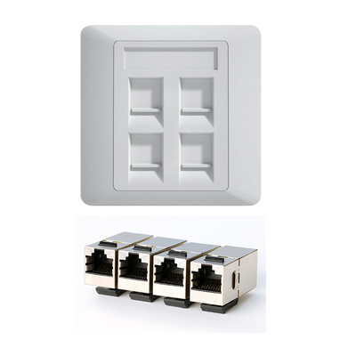 Soket RJ45 CAT6 dengan Pengiriman Daya 90W Sesuai IEEE 802.3bt Tipe 4 dan Ukuran 86 * 86 mm untuk Gedung Cerdas