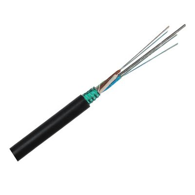 Kabel Distribusi Fiber Optik GYTS Mode Tunggal dengan 12/24/28/48/72/96 Inti dan Penahan Air untuk Aplikasi Saluran/Udara