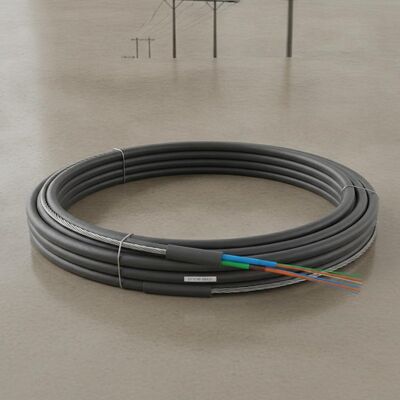 Kabel Serat Optik GYTC8S Tipe Angka 8 Mandiri dengan Pelindung Baja Bergelombang dan Mode Tunggal G652D untuk Jaringan Udara