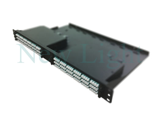 144 Port 1U 19 Inch Fiber Optic Distribution Frame dengan MPO Cassette Module untuk High-Density Wiring