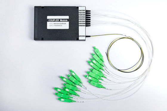 Multiplexer Demultiplek Fiber Optik SC UPC CWDM 8 Saluran dengan Modul ABS Panjang Gelombang 1470-1610nm