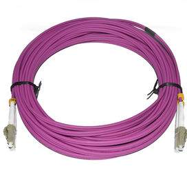 Bahan PVC Fiber Optic Patch Cord 10 Meter Panjang LC DX MM 2.0 Diameter Untuk CATV