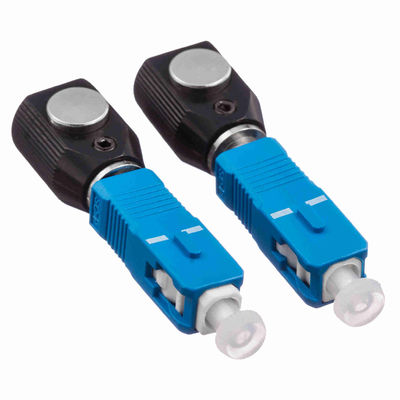 Black Metal SC UPC Fiber Optic Adapter untuk Bare Fiber dengan > 1000 kali daya tahan