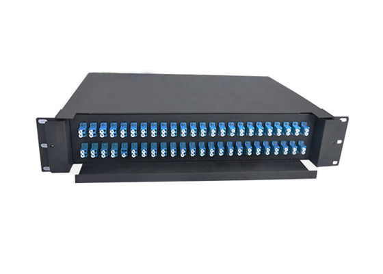 Panel Patch Serat Optik 1U Rack Mount dengan Penyambungan 12 Core SC/FC/ST/LC untuk Jaringan FTTH