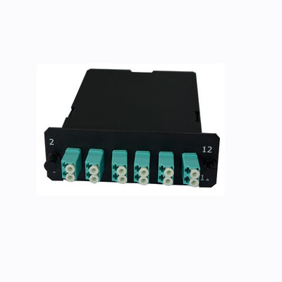 Single Mode FHD MPO Cassette Module dengan 24 Serat OS2 dan MPO-24 hingga 12x LC Duplex Connectivity