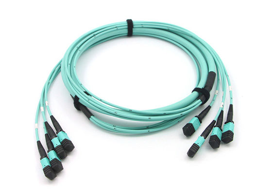 Kabel MPO MTP 48 Core dengan Material LSZH dan Panjang Kustom MPO Optic Jumper