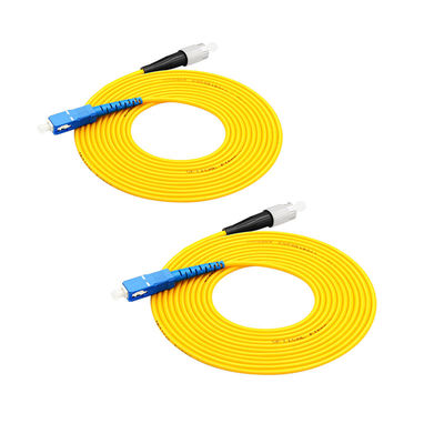 Kabel Patch Fiber Optik LC-LC Simplex Mode Tunggal dengan Panjang yang Dapat Disesuaikan untuk Transmisi Data Kecepatan Tinggi