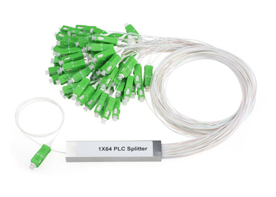 Passive Fiber Optic Splitter 1 In 64 Out Mini Type PLC Splitter dengan Konektor SC