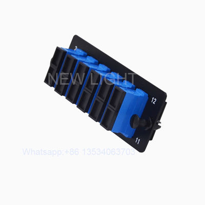 Panel Patch Fiber Optik 19 Inci untuk Pemasangan Rak dengan Pelat Adaptor LC SC 6/12 Port dan Enklosur Laci Geser