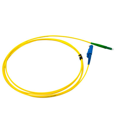 Kabel Kuning Mode Tunggal E2000 Ke LC APC G657A2 Kabel Patch Serat Optik untuk FTTH dan Telekomunikasi