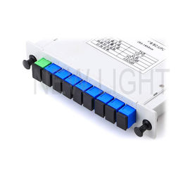 Serat Telanjang 250μM Tabung Baja 1x2 Serat Plc Splitter Dengan Konektor, Serat Optik Splitter