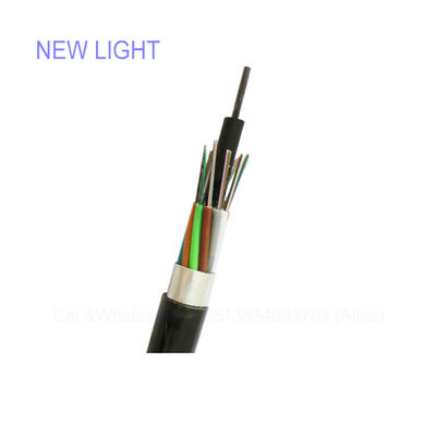 Single Mode G652D G657A Loose Tube Armored Fiber Optic Cable dengan LSZH Outer Jacket untuk penggunaan udara