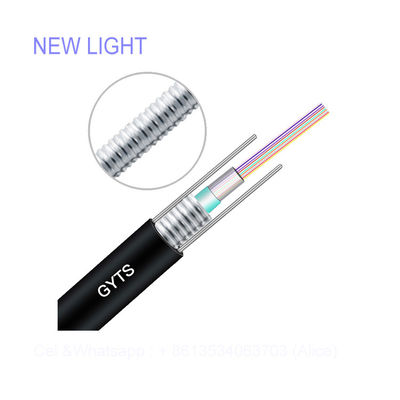 Kabel Fiber Optik Lapis Baja GYTS GYTA dengan Jaket Luar LSZH Tahan Air dan Tahan Tekan untuk Penggunaan Udara