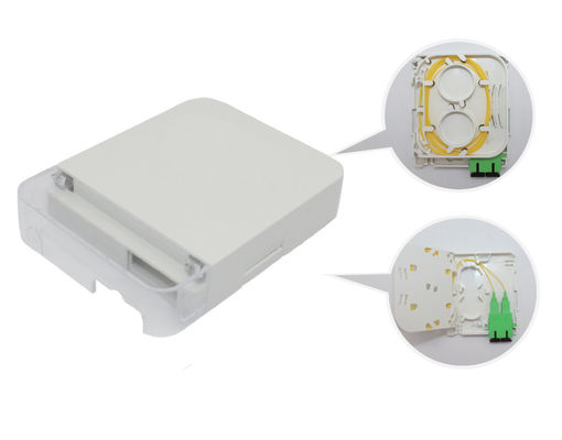 2 Port SC Duplex Fiber Optic Patch Panel Wall Mountable Fiber Optic Terminal Box untuk manajemen kabel