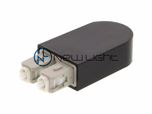 SC PC Fiber Optic Loopback dengan Beige Square Connector untuk Low Insertion Loss dan High Return Loss Testing