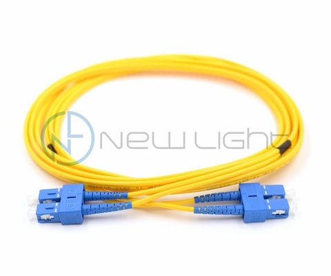 Kabel Patch Fiber Optik Dupleks SC UPC Jarak Jauh 40G untuk Internet dan CATV
