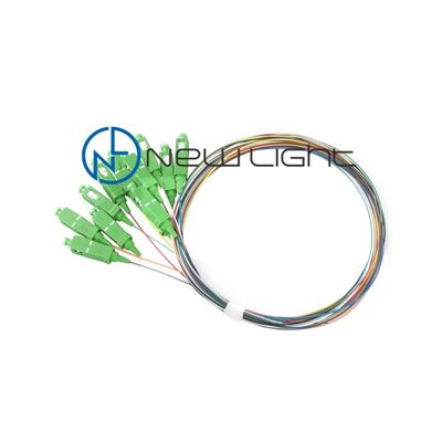 0.9mm 12 Core LSZH Jacket Fiber Optic Pigtail dan Fiber Jumper Cable untuk Jaringan Berkinerja Tinggi